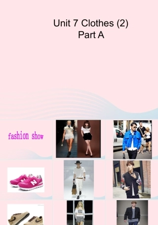 春三年级英语下册 Unit 7 Clothes（2）A课件 闽教版（三起）-闽教版小学三年级下册英语课件