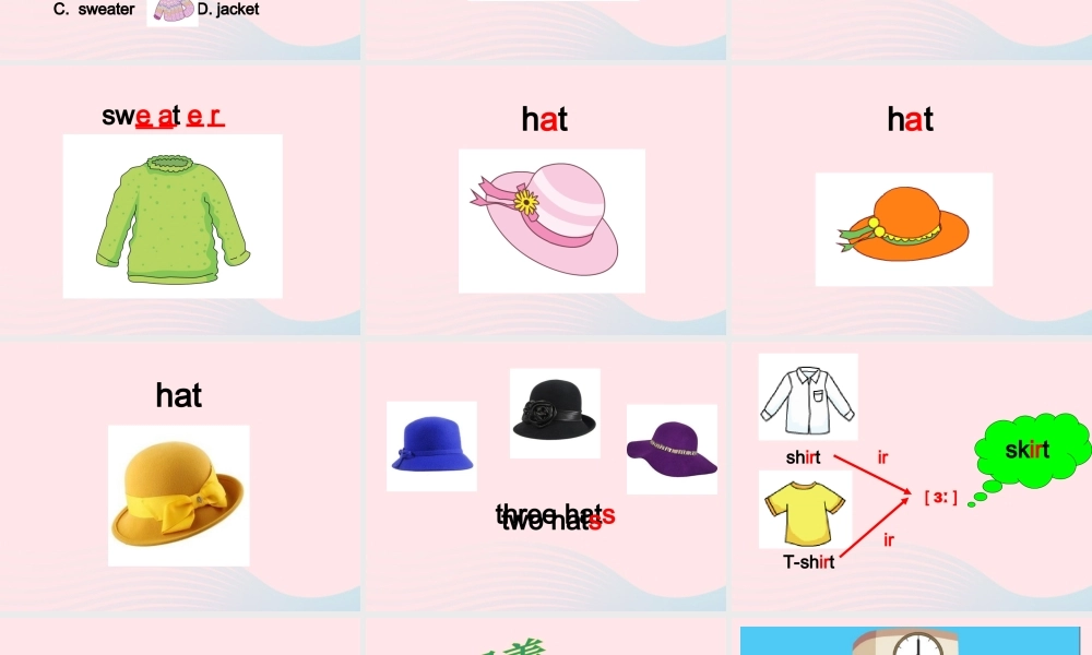 春三年级英语下册 Unit 7 Clothes（2）B课件 闽教版（三起）-闽教版小学三年级下册英语课件