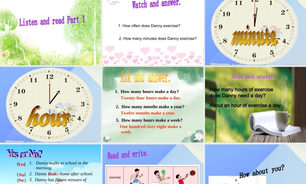 春六年级英语下册 Lesson 10《Exercise》课件1 （新版）冀教版（三起）-（新版）冀教版小学六年级下册英语课件