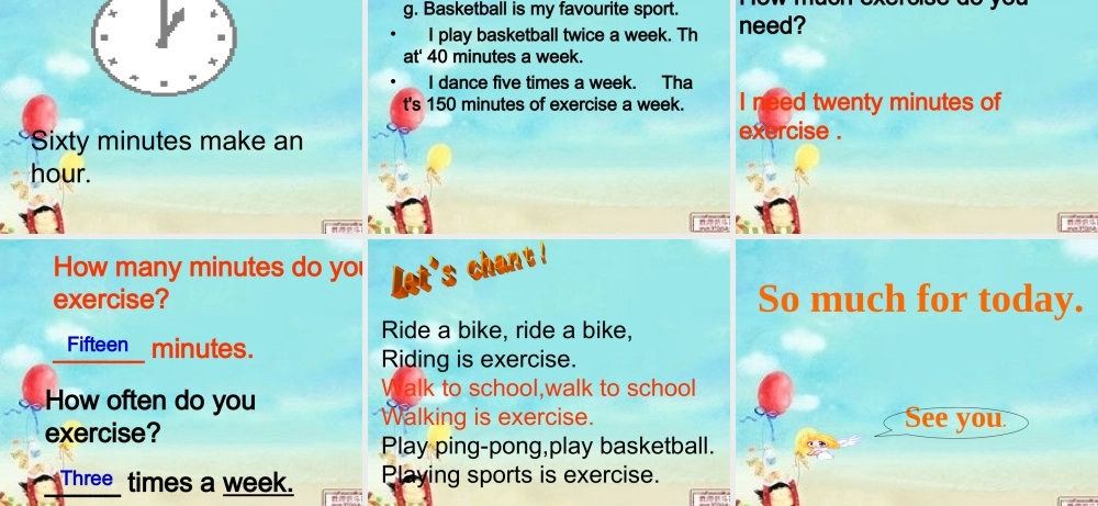 春六年级英语下册 Lesson 10《Exercise》课件2 （新版）冀教版（三起）-（新版）冀教版小学六年级下册英语课件