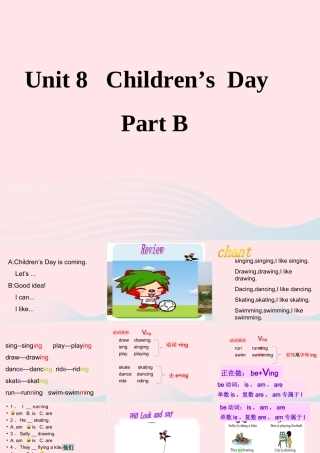 春三年级英语下册 Unit 8 Children's Day Part B课件 闽教版（三起）-闽教版小学三年级下册英语课件