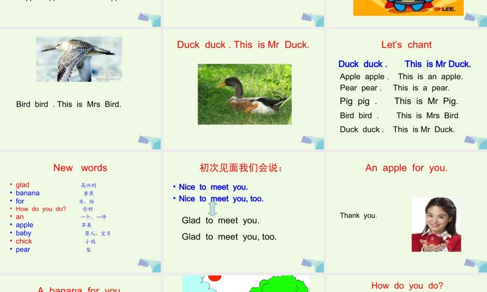 秋三年级英语上册 Lesson 11 How do you do课件3 科普版-人教版小学三年级上册英语课件