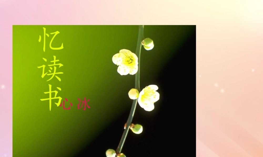 春五年级语文下册 第2单元 书（2）《忆读书》教学课件 北师大版-北师大版小学五年级下册语文课件