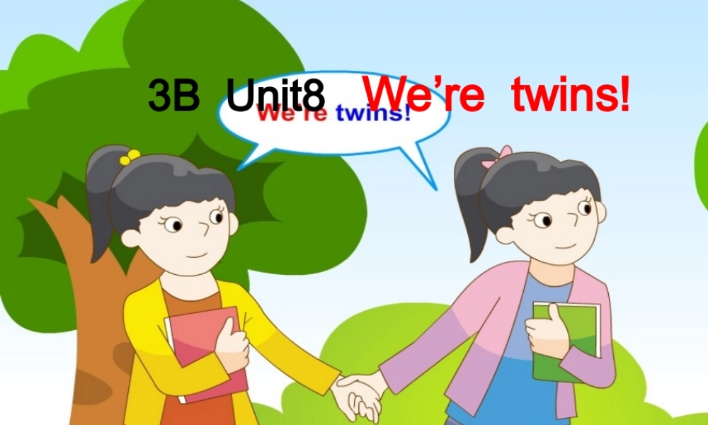 春三年级英语下册 Unit 8《We're twins》课件 （新版）牛津版-（新版）牛津版小学三年级下册英语课件