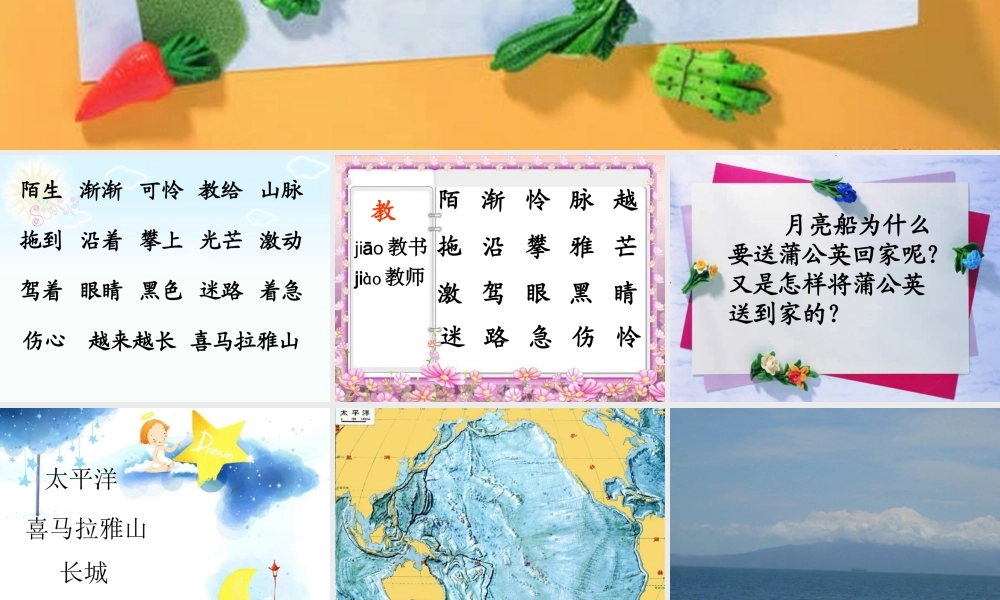 春二年级语文下册 第一单元 第2课《月亮船》教学课件 冀教版-冀教版小学二年级下册语文课件