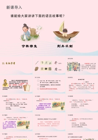 春五年级语文下册 第六单元 15《自相矛盾》课堂教学课件 新人教版-新人教版小学五年级下册语文课件