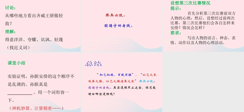 春五年级语文下册 第六单元 16田忌赛马课件 新人教版-新人教版小学五年级下册语文课件