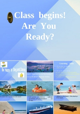 春六年级英语下册 Lesson 15《Jenny’s summer holiday》课件1 （新版）冀教版（三起）-（新版）冀教版小学六年级下册英语课件