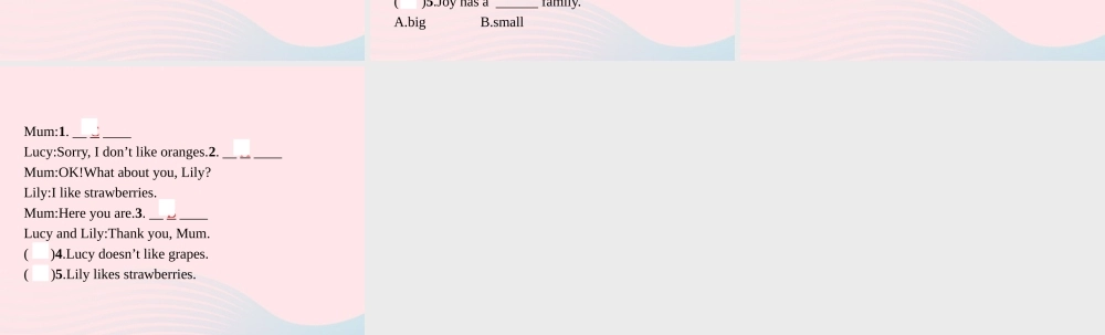 春三年级英语下册 阅读专项课件 人教PEP-人教PEP小学三年级下册英语课件