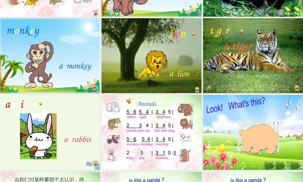 秋三年级英语上册 Unit 3 Animals课件3 广东版开心-广东版小学三年级上册英语课件