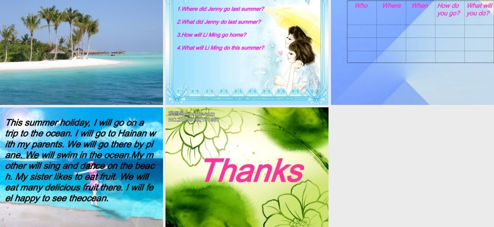 春六年级英语下册 Lesson 16《Li Ming’s summer holiday》课件3 （新版）冀教版（三起）-（新版）冀教版小学六年级下册英语课件