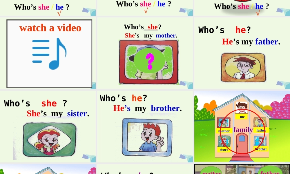 秋三年级英语上册 Unit 4 My Family课件2 广东版开心-广东版小学三年级上册英语课件