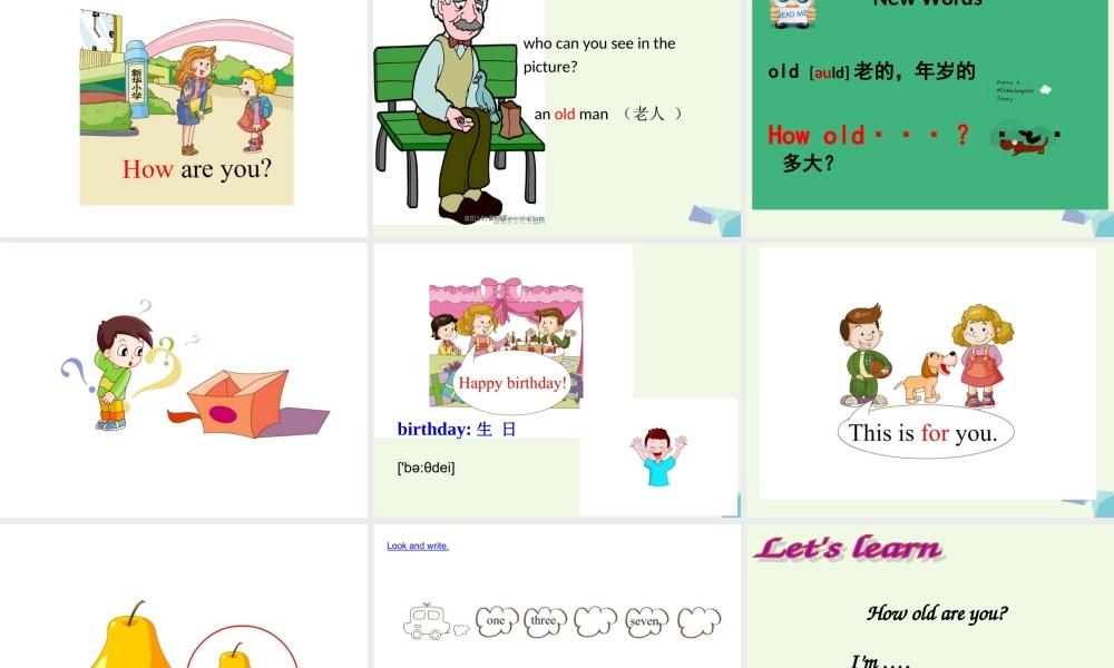 秋三年级英语上册 Unit 5 Happy Birthday课件 广东版开心-广东版小学三年级上册英语课件