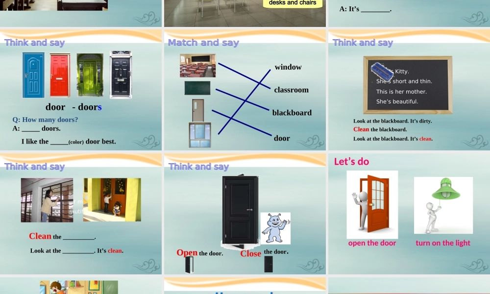 秋三年级英语上册 Unit 6 My classroom教学课件 外研剑桥版-人教版小学三年级上册英语课件