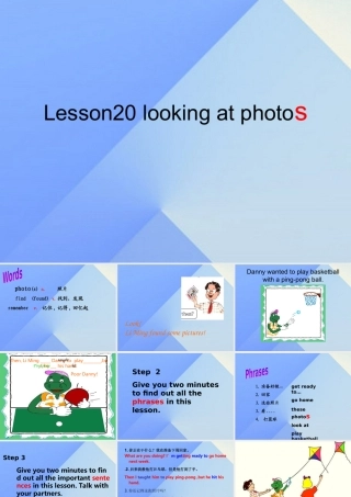 春六年级英语下册 Lesson 20《Looking at photos》课件2 （新版）冀教版（三起）-（新版）冀教版小学六年级下册英语课件