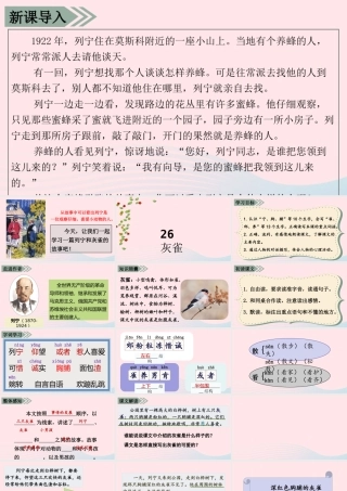 秋三年级语文上册 第八单元 26《灰雀》课堂教学课件 新人教版-新人教版小学三年级上册语文课件