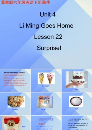 春六年级英语下册 Lesson 22《Surprise》课件1 （新版）冀教版（三起）-（新版）冀教版小学六年级下册英语课件