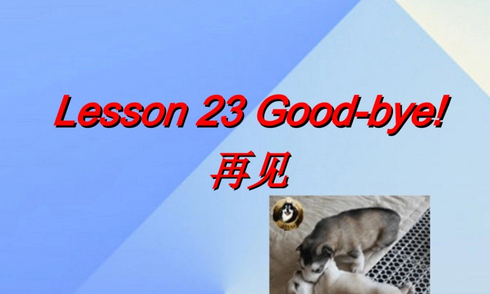 春六年级英语下册 Lesson 23《Good-bye》课件1 （新版）冀教版（三起）-（新版）冀教版小学六年级下册英语课件