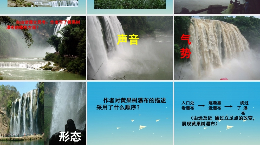 春五年级语文下册 第8课《黄果树瀑布》课件 冀教版-冀教版小学五年级下册语文课件