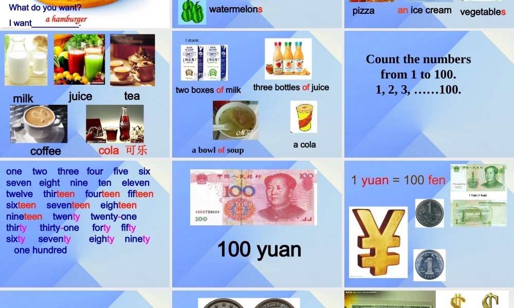 春六年级英语下册 Module 1 Unit 1《I want a hot dog，plaese》课件2 （新版）外研版（一起）-（新版）外研版小学六年级下册英语课件