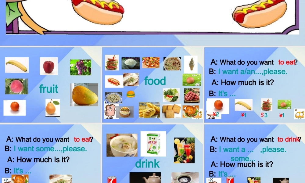 春六年级英语下册 Module 1 Unit 2《What do you want to eat》课件3 （新版）外研版（一起）-（新版）外研版小学六年级下册英语课件
