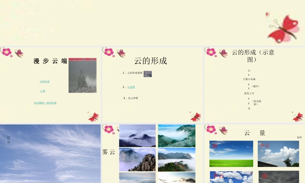 春五年级科学下册 2.3《漫步云端》课件2 大象版-大象版小学五年级下册自然科学课件
