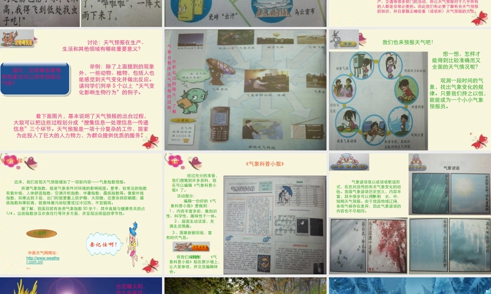 春五年级科学下册 2.4《天气预报》课件1 大象版-大象版小学五年级下册自然科学课件