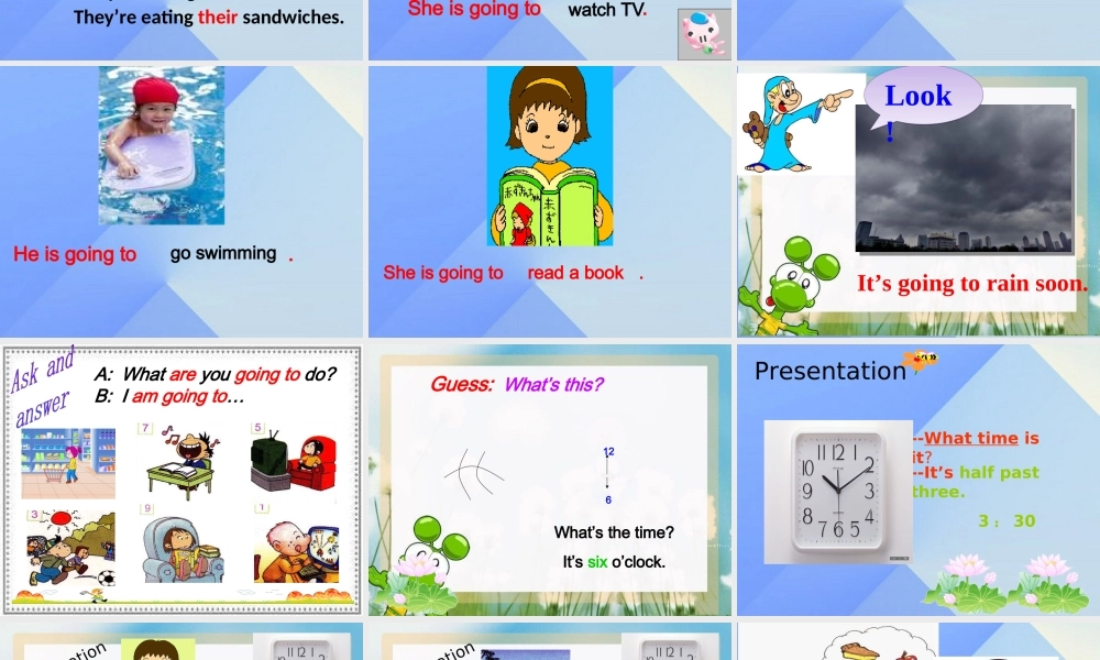 春六年级英语下册 Module 2 Unit 1《When are we going to eat》课件4 （新版）外研版（一起）-（新版）外研版小学六年级下册英语课件