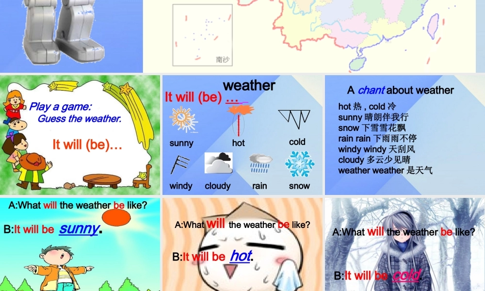 春六年级英语下册 Module 2 Unit 2《It will rain in Beijing》课件2 （新版）外研版（一起）-（新版）外研版小学六年级下册英语课件