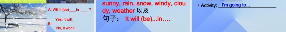 春六年级英语下册 Module 2 Unit 2《It will rain in Beijing》课件2 （新版）外研版（一起）-（新版）外研版小学六年级下册英语课件