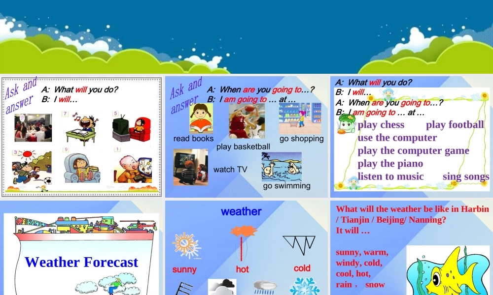 春六年级英语下册 Module 2 Unit 2《It will rain in Beijing》课件3 （新版）外研版（一起）-（新版）外研版小学六年级下册英语课件