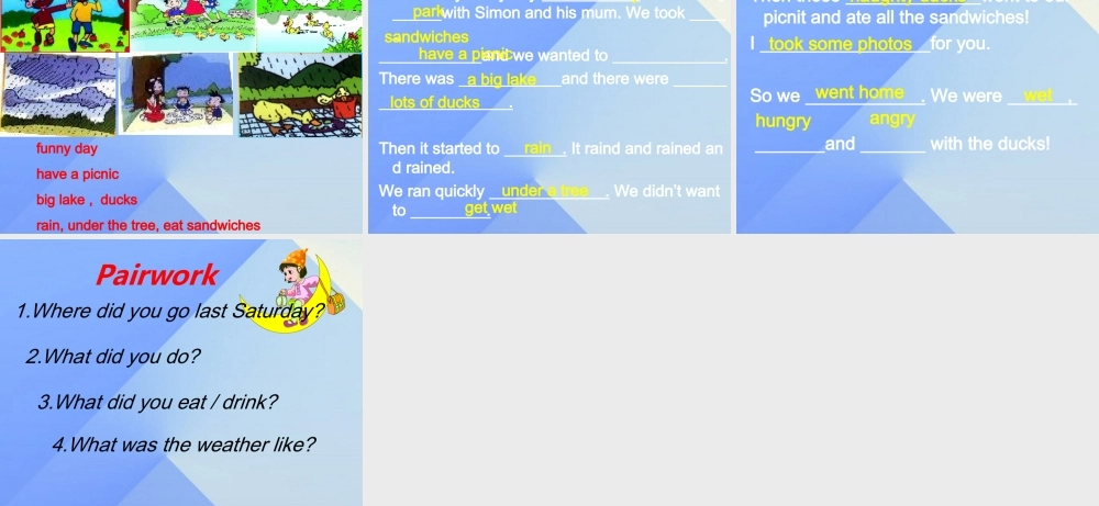 春六年级英语下册 Module 3 Unit 1《I took some photos》课件2 （新版）外研版（一起）-（新版）外研版小学六年级下册英语课件