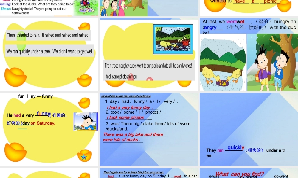 春六年级英语下册 Module 3 Unit 1《I took some photos》课件5 （新版）外研版（一起）-（新版）外研版小学六年级下册英语课件