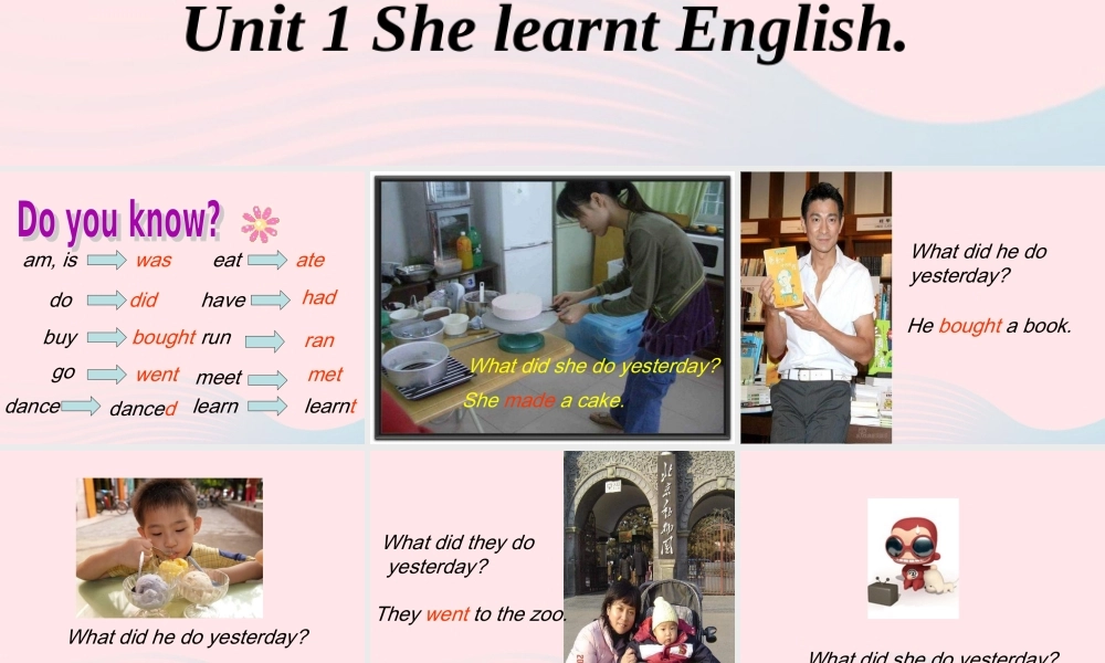 春五年级英语下册 Module 2 Unit 1 She learnt English课件 外研版（三起）-外研版小学五年级下册英语课件