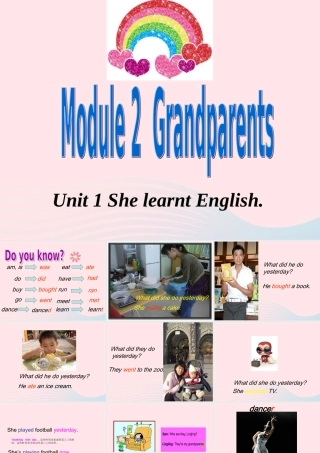 春五年级英语下册 Module 2 Unit 1 She learnt English课件 外研版（三起）-外研版小学五年级下册英语课件