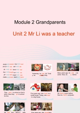 春五年级英语下册 Module 2 Unit 2 Mr. Li was a teacher课件 外研版（三起）-外研版小学五年级下册英语课件