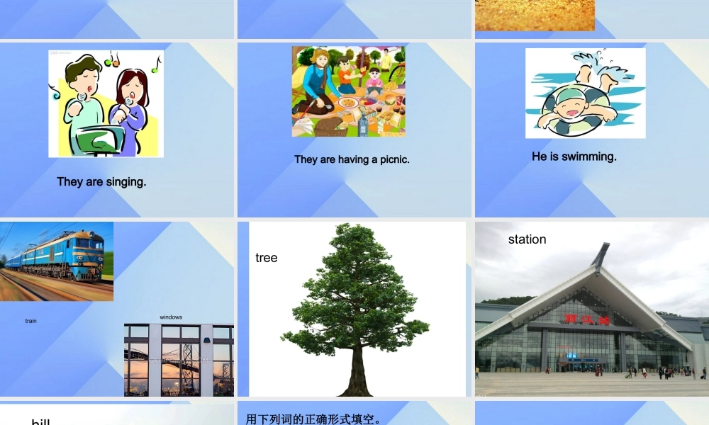 春六年级英语下册 Module 3 Unit 2《The cows are drinking water》课件3 （新版）外研版（三起）-（新版）外研版小学六年级下册英语课件