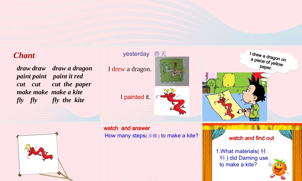 春五年级英语下册 Module 8 Unit 2 I made a kite课件 外研版（三起）-外研版小学五年级下册英语课件