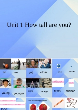 春六年级英语下册 Unit 1《How Tall Are You》课件1 人教PEP版-人教PEP小学六年级下册英语课件