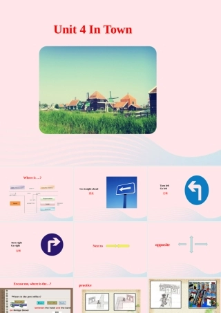 春五年级英语下册 Unit 4 In town课件3 剑桥版-人教版小学五年级下册英语课件