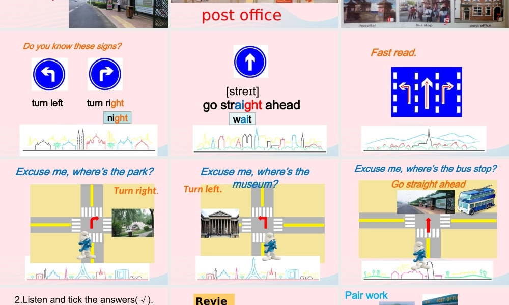春五年级英语下册 Unit 4 In town课件5 剑桥版-人教版小学五年级下册英语课件