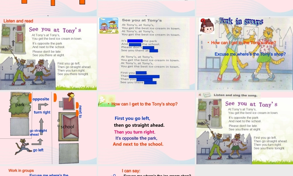 春五年级英语下册 Unit 4 In town课件6 剑桥版-人教版小学五年级下册英语课件