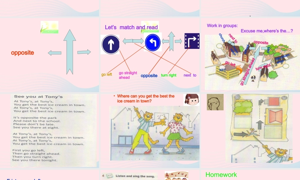 春五年级英语下册 Unit 4 In town课件7 剑桥版-人教版小学五年级下册英语课件