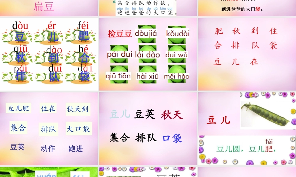 秋一年级语文上册《豆儿圆》课件1 北师大版-北师大版小学一年级上册语文课件