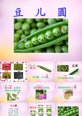 秋一年级语文上册《豆儿圆》课件2 北师大版-北师大版小学一年级上册语文课件