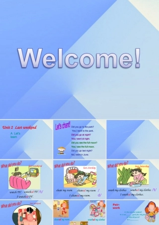 春六年级英语下册 Unit 2《Last Weekend》（Part A）课件5 人教PEP版-人教PEP小学六年级下册英语课件