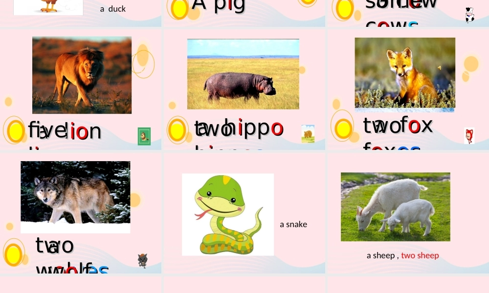 春四年级英语下册 Unit 3 Animals第1课时课件 剑桥版-人教版小学四年级下册英语课件