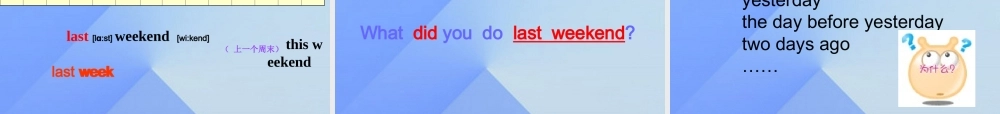 春六年级英语下册 Unit 2《Last Weekend》课件2 人教PEP版-人教PEP小学六年级下册英语课件