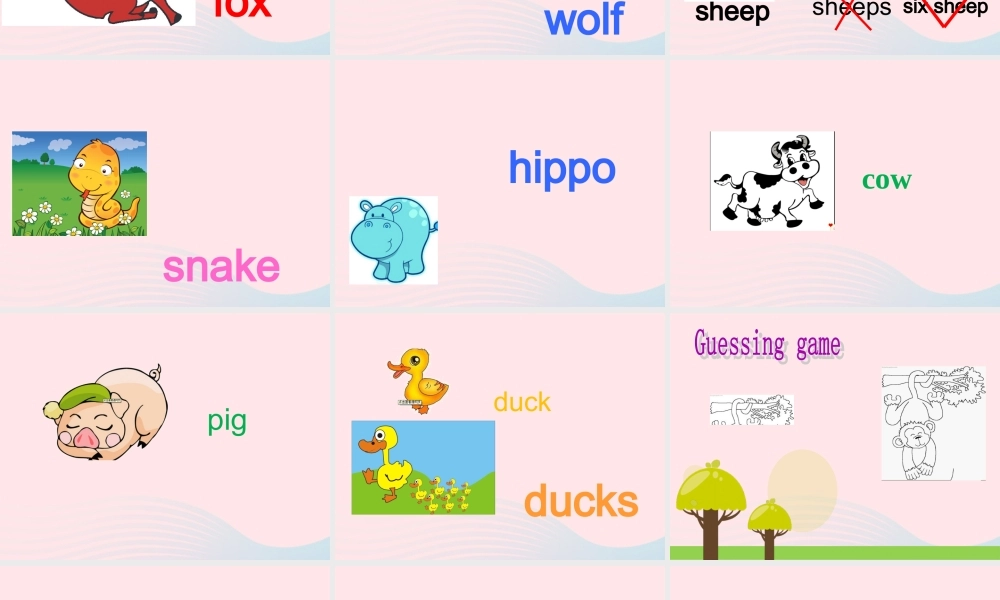 春四年级英语下册 Unit 3 Animals课件4 剑桥版-人教版小学四年级下册英语课件