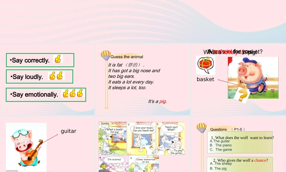 春四年级英语下册 Unit 3 Animals课件5 剑桥版-人教版小学四年级下册英语课件